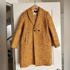 J Crew Tweed Coat - Yellow/multicolor